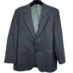 Charles Klein Dress Blazer Jacket men's 44R 100% Camel Hair  charcoal Gray